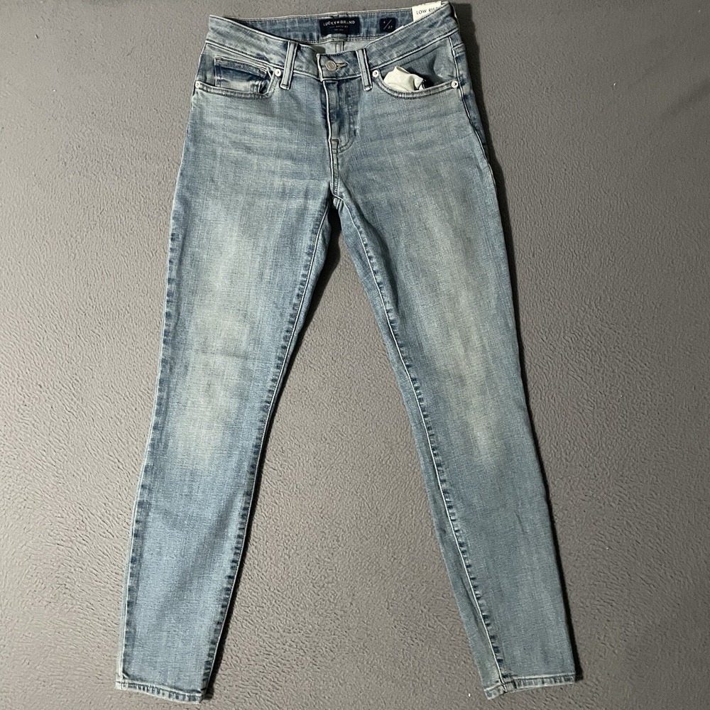 Lucky Brand‎ Womens Size 4/27 Lolita Skinny Jeans Blue Low Rise Pockets Stretch